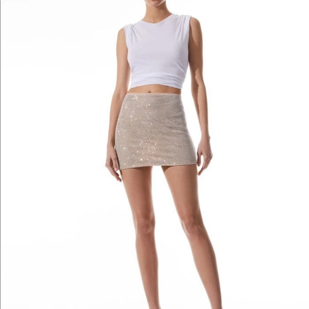Alice+Olivia Ramos Embellished Mini Skirt